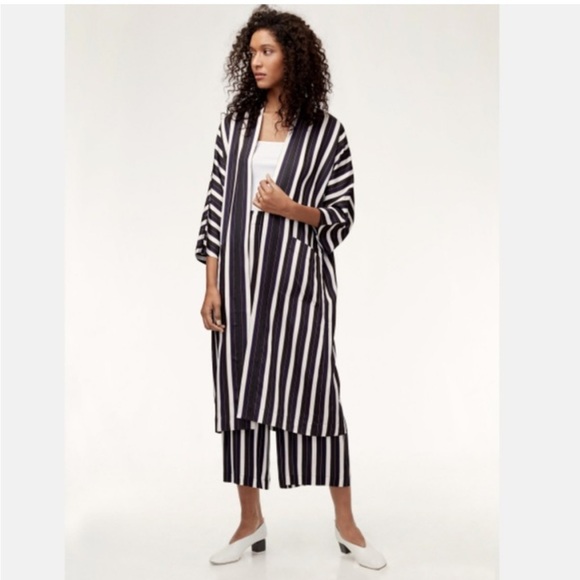 Aritzia Wilfred Durante Stripe Robe Jacket XS - Picture 2 of 16